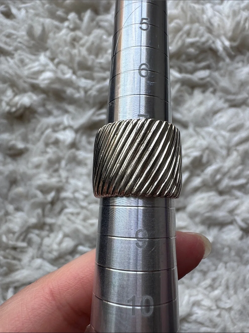 Sterling Silver Wide Cigar Style Ring